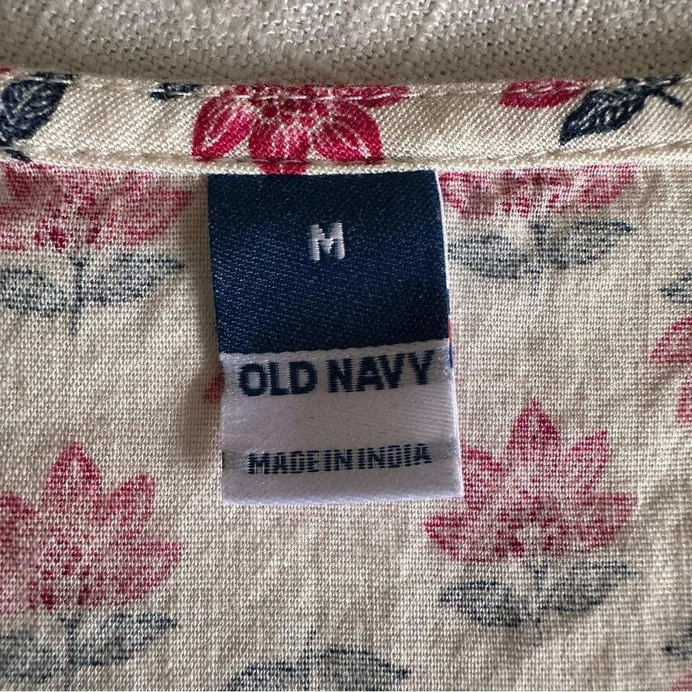 Old Navy ASO I Woke Up A Vampire Dress Womens M Floral Boho Cottage Coquette - Picture 15 of 16
